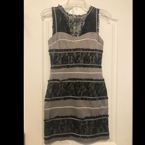 BCBGenerations Black and Silver Dress